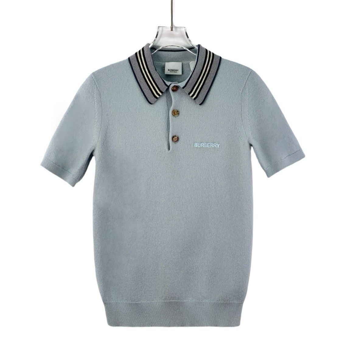 Burberry Burberry Wool Single Breasted Short Sleeve Knit Top K26WX Size S / US 4 / IT 40 - 1 Thumbnail