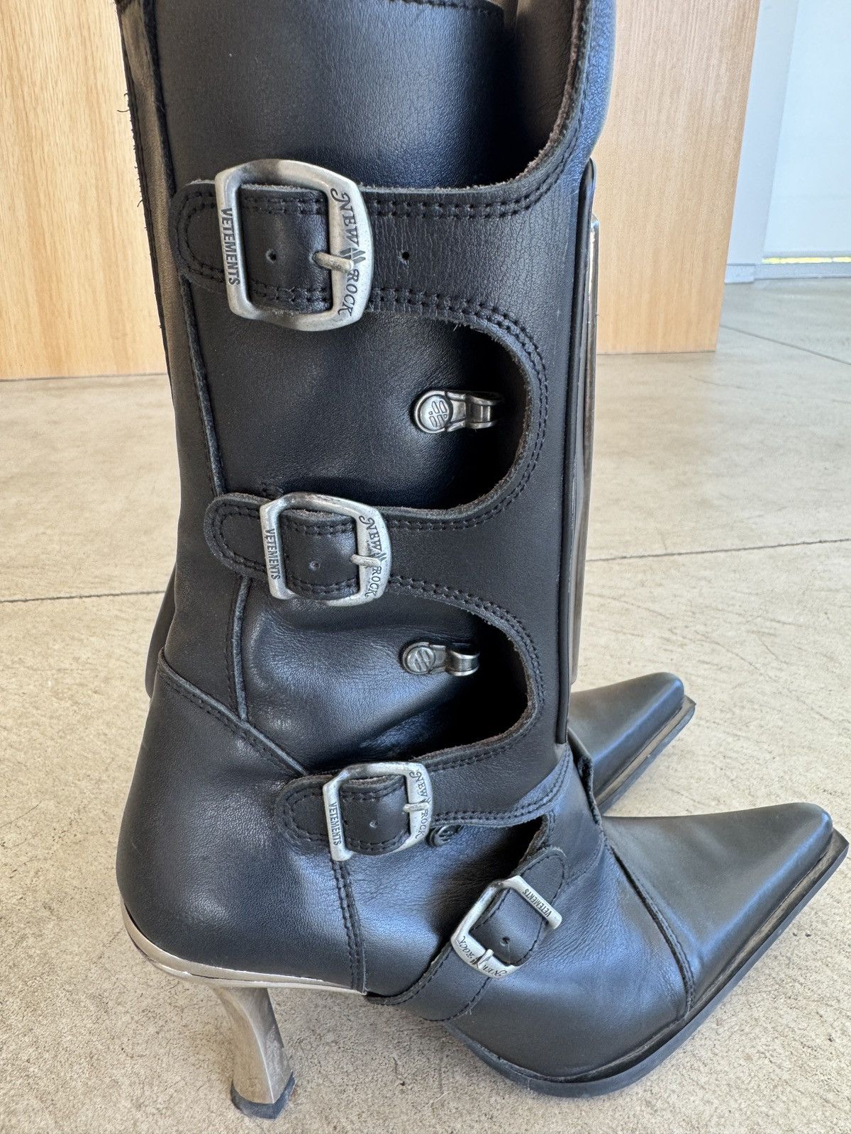New Rock × Vetements Vetements x New Rock Leather Biker Boot Size US 8 / IT 38 - 5 Thumbnail