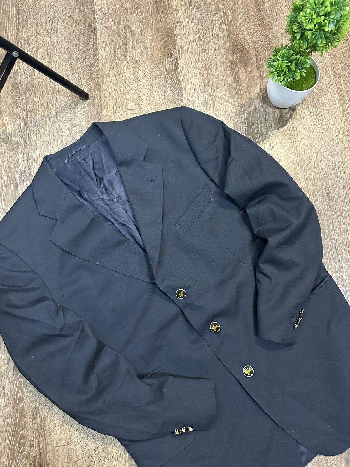 Burberry Burberrys Vintage Wool Blazer Button Men’s Size US 40R Size 40R - 4 Thumbnail