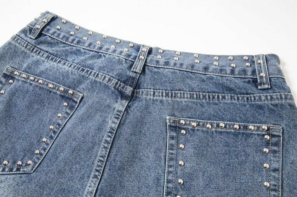 Japanese Brand × Jean American style distressed loose beaded washed jeans Size US 32 / EU 48 - 5 Thumbnail