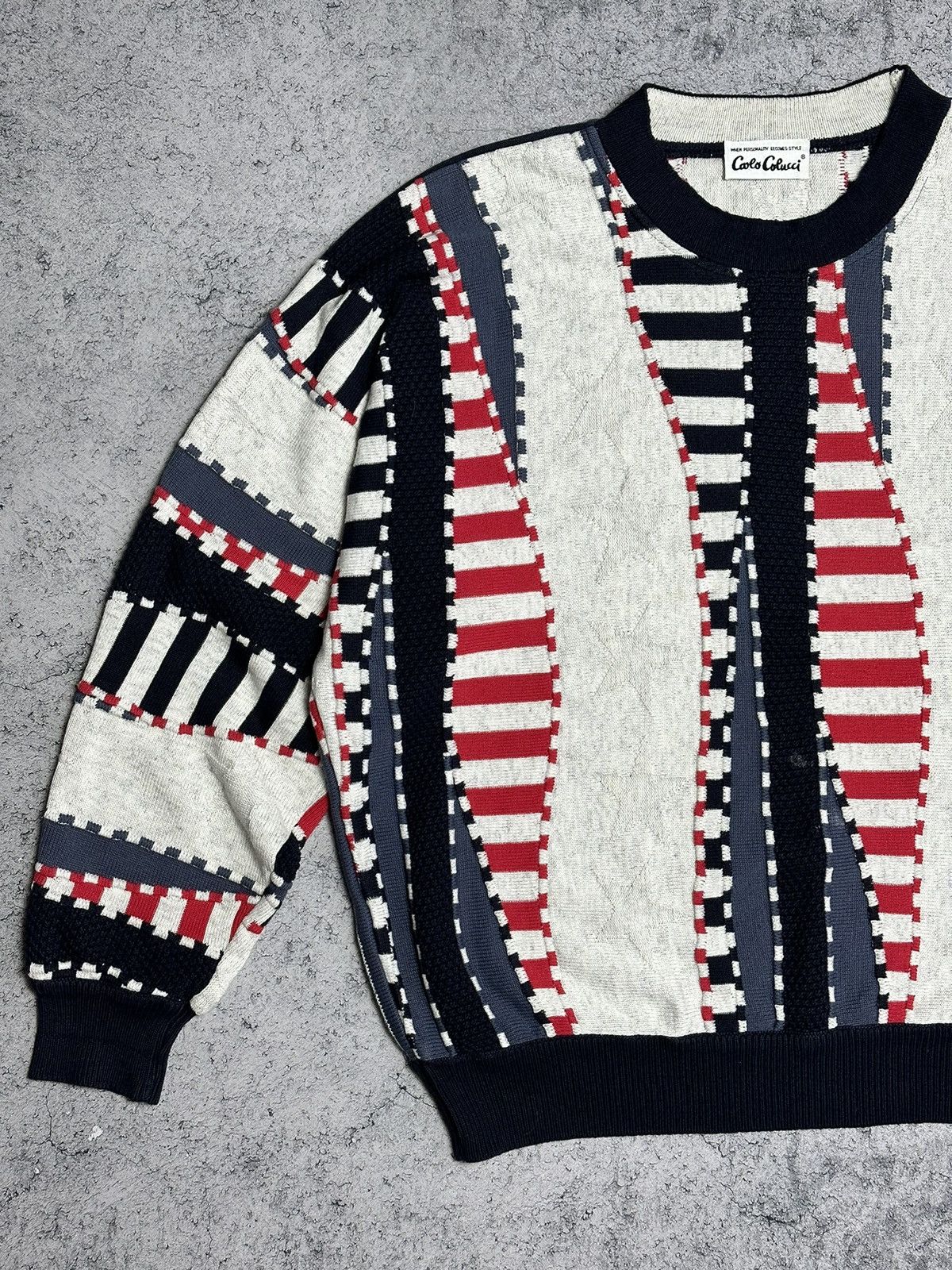 Carlo Colucci Vintage 90s Carlo Colucci Biggie Coogi Style Sweater Size US L / EU 52-54 / 3 - 2 Thumbnail