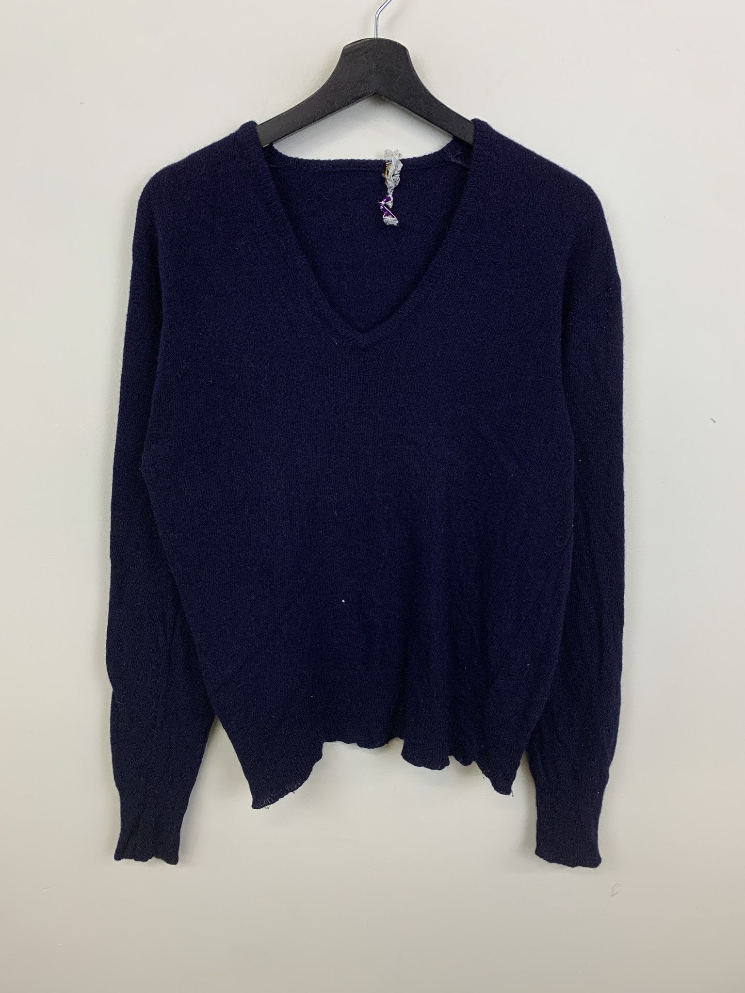 Other Vintage Sweater 1990s Knit Gary Reed Blank Lambswool Navy Knit Sweater Size S Size US S / EU 44-46 / 1 - 1 Thumbnail