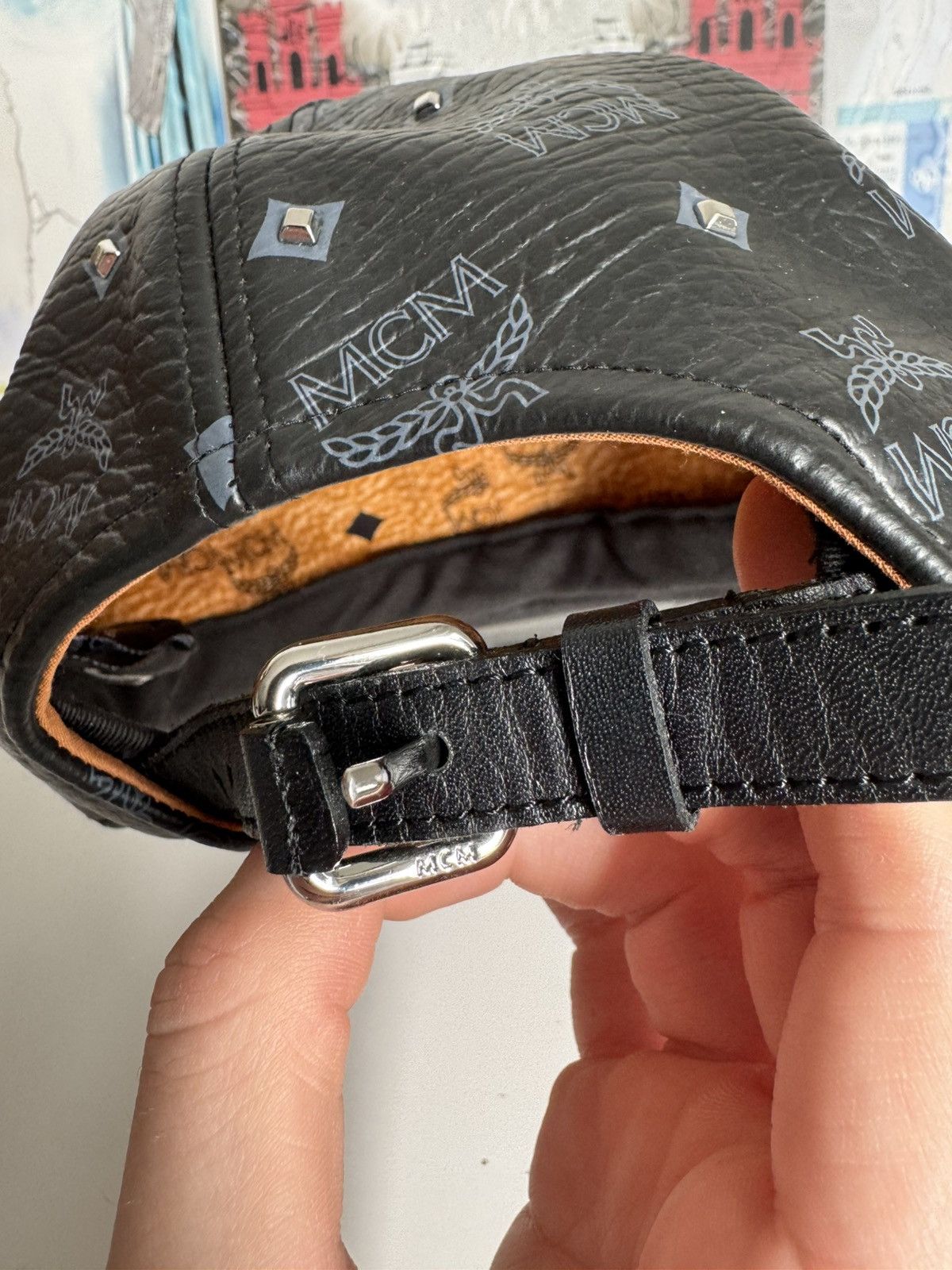 MCM Mcm leather monogram cap black luxury designer Made in Japan Size ONE SIZE - 6 Thumbnail