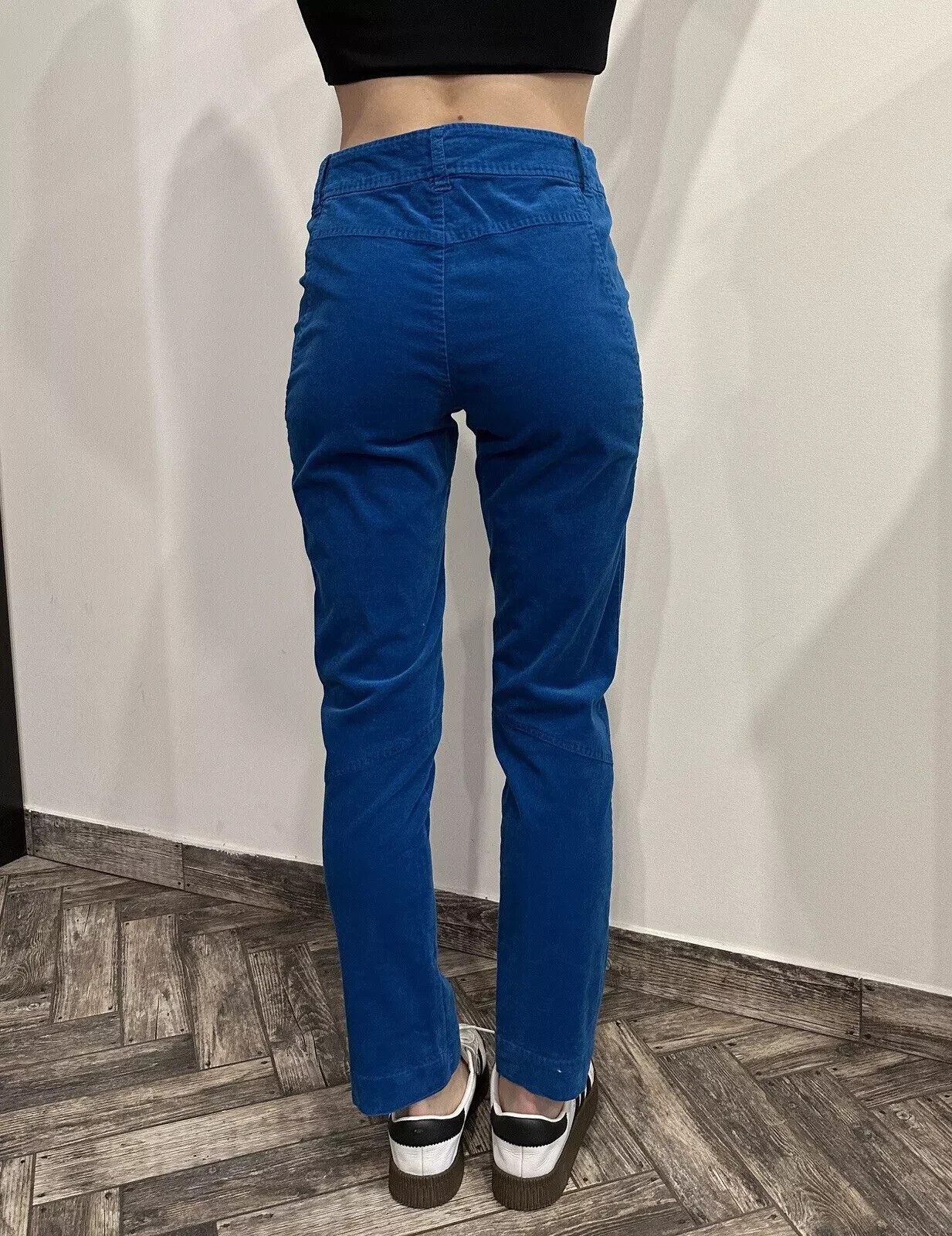 Bogner BOGNER Velvet Velour Blue Pants Trousers Womens size US-4 Size 27" / US 4 / IT 40 - 2 Thumbnail