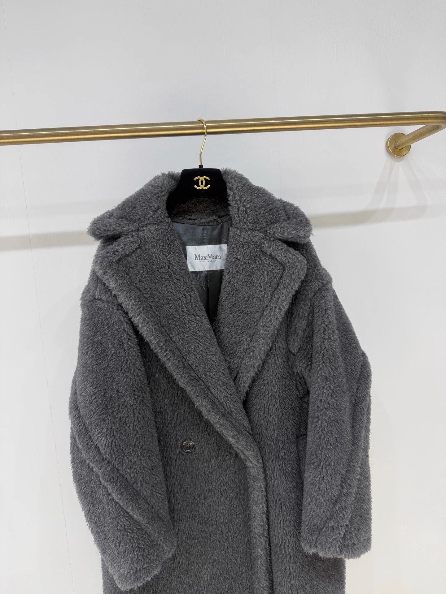 Max Mara Maxmara Gray Teddy Coat XS Oversized Size XS / US 0-2 / IT 36-38 - 2 Thumbnail