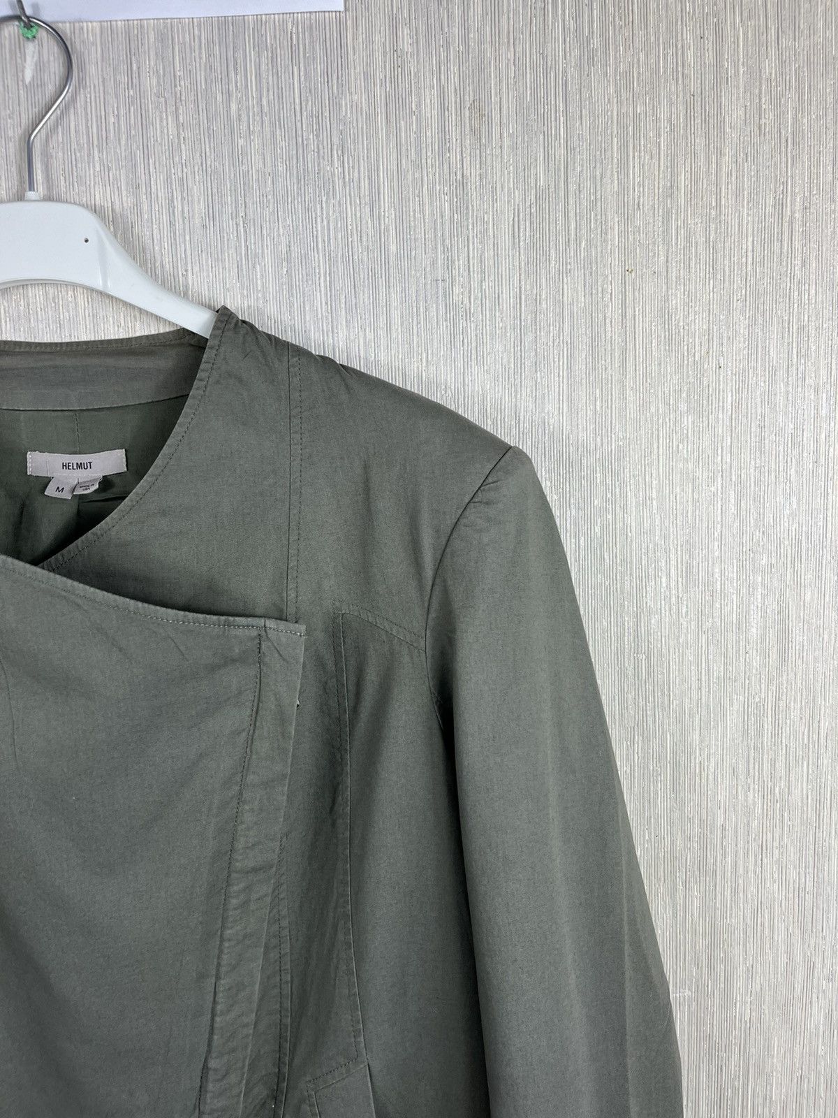 Helmut Lang × Vintage Helmut Lang moto biker cropped asymmetric zip draped jacket Size M / US 6-8 / IT 42-44 - 3 Thumbnail