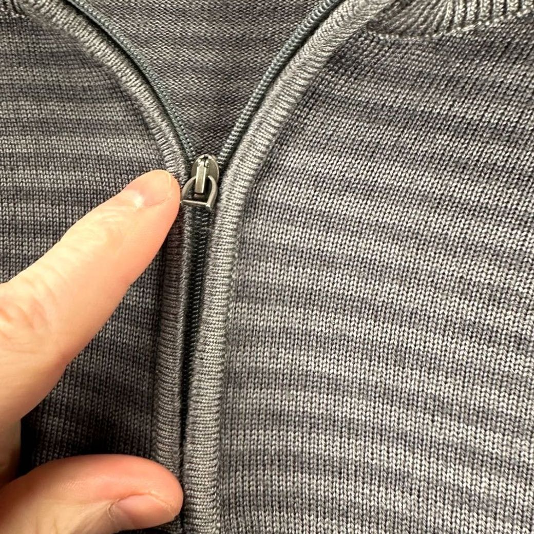 Peter Millar VINTAGE Peter Millar Pullover Sweater Men L Gray Stripe Merino Wool Knit Italy Made Size US L / EU 52-54 / 3 - 6 Thumbnail