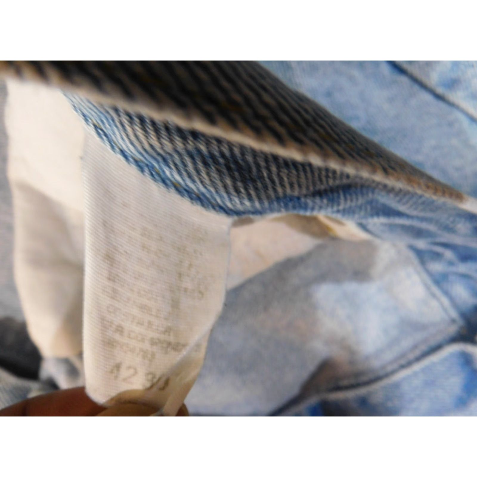 Lee Lee Jeans Men 42x30 Straight Blue Light Wash Vintage Denim Classic Work Pants Mens Regular Straight Jeans Zipper Pockets American 90s Style Size US 42 / EU 58 - 4 Thumbnail