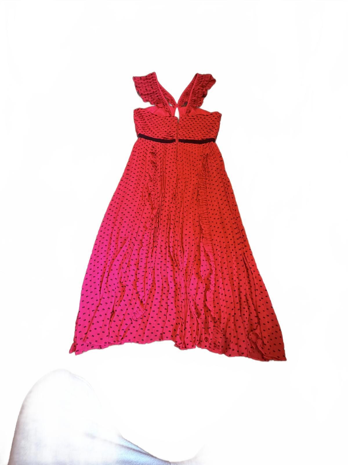 Other Self-Potrait Red Polka Dot Midi Dress Size M / US 6-8 / IT 42-44 - 3 Thumbnail