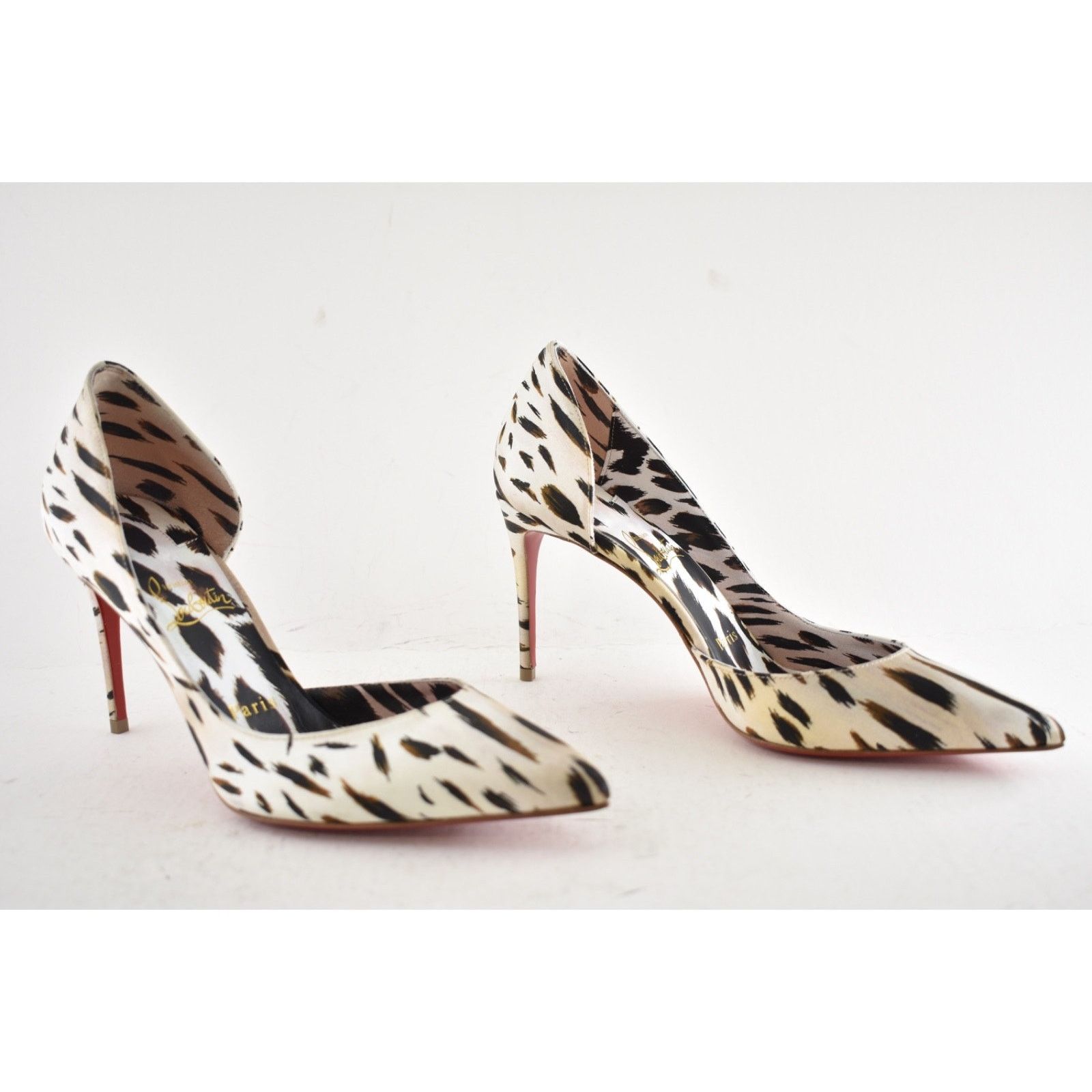 Christian Louboutin Christian Louboutin Iriza 85 Cheetah Crepe Heel Pump 38 Size US 8 / IT 38 - 3 Thumbnail