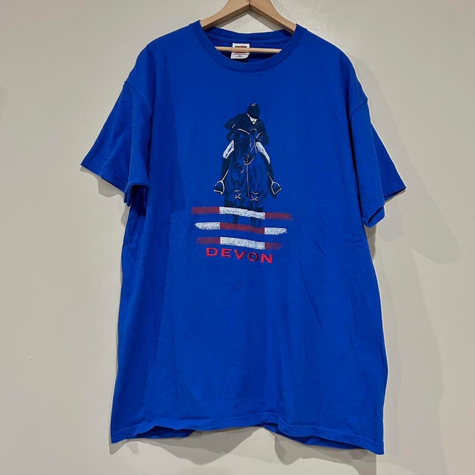 Fruit Of The Loom Vintage Devon Polo Two Sided Tee Shirt Size US XXL / EU 58 / 5 - 1 Thumbnail