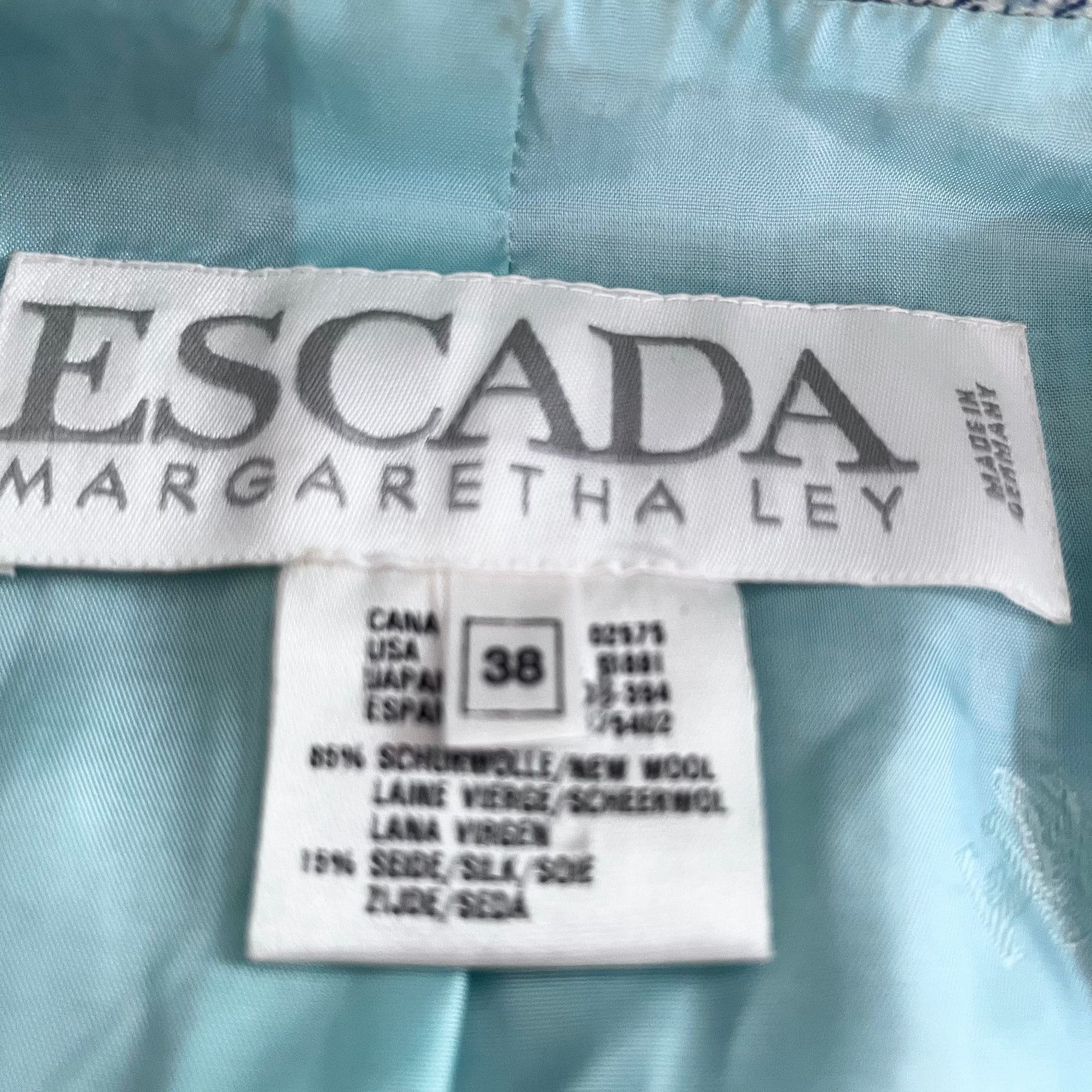 Escada Vintage Escada Margaretha Ley plaid double breasted blazer Size M / US 6-8 / IT 42-44 - 11 Thumbnail