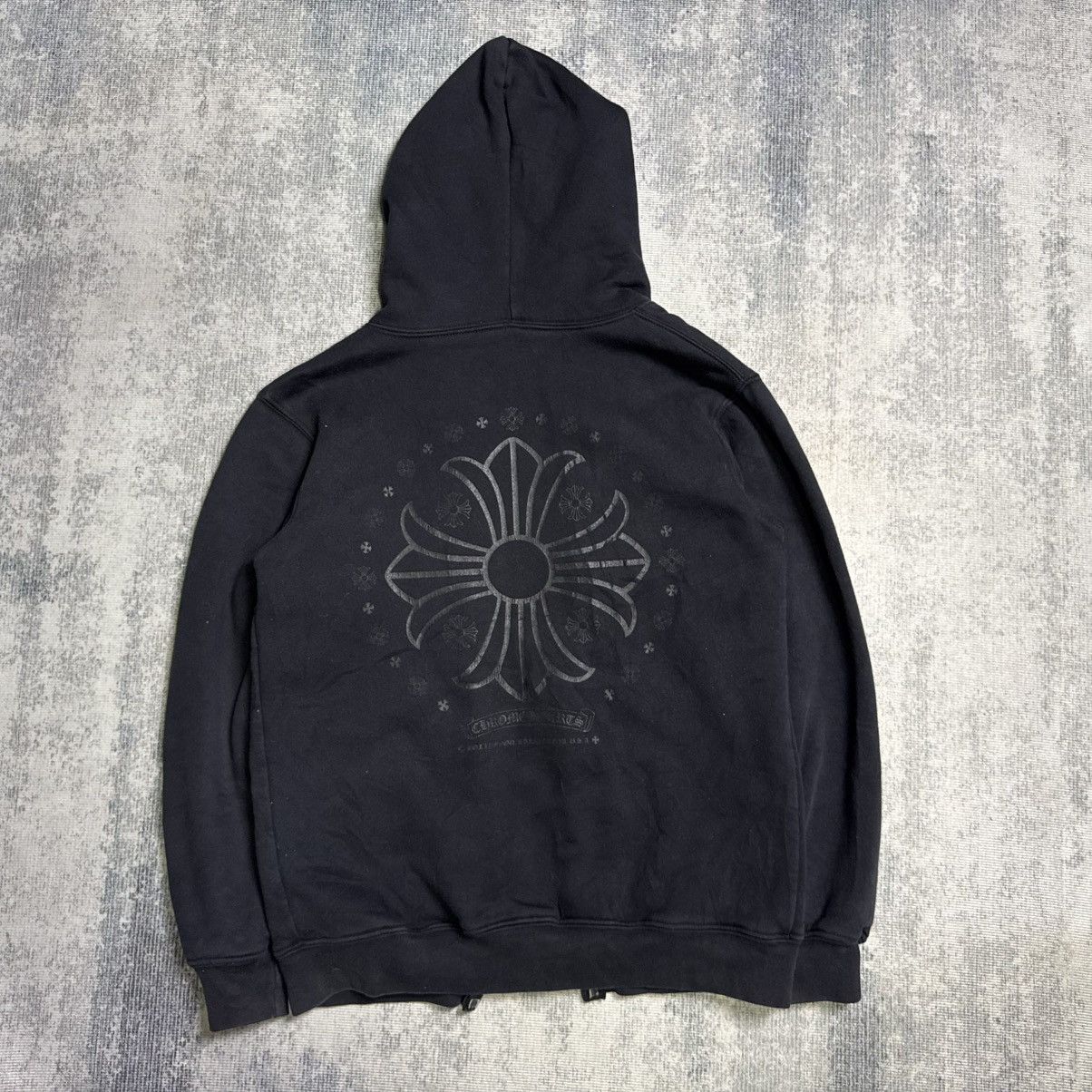 Chrome Hearts THRASHED! CROSS PLUS THERMAL HOODIE Size US S / EU 44-46 / 1 - 1 Thumbnail