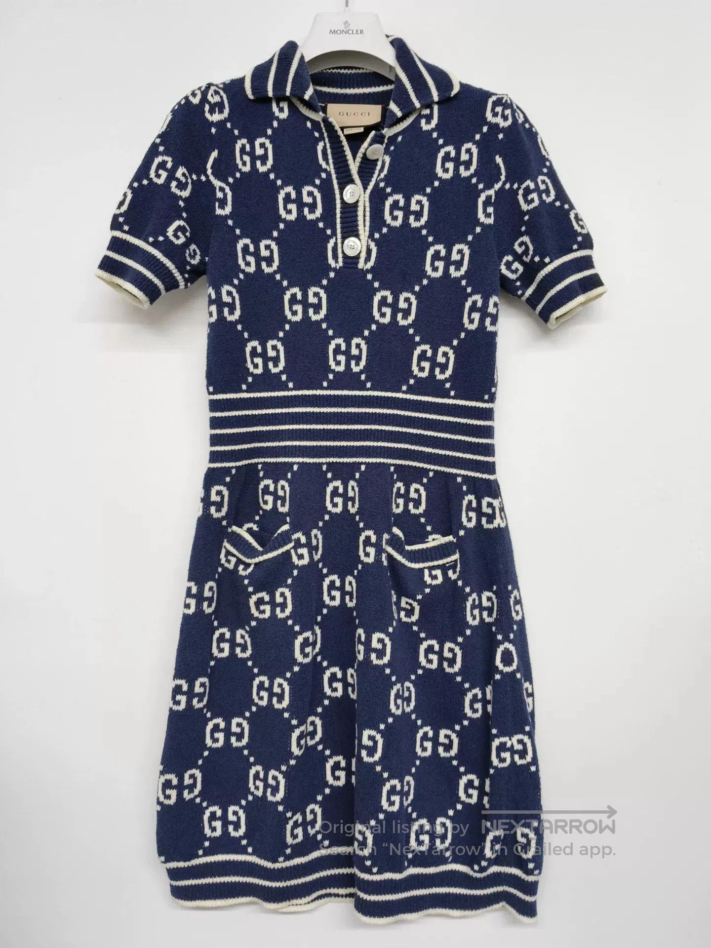Gucci Gucci Blue GG Pattern Short Sleeve Dress. Size XS / US 0-2 / IT 36-38 - 1 Thumbnail