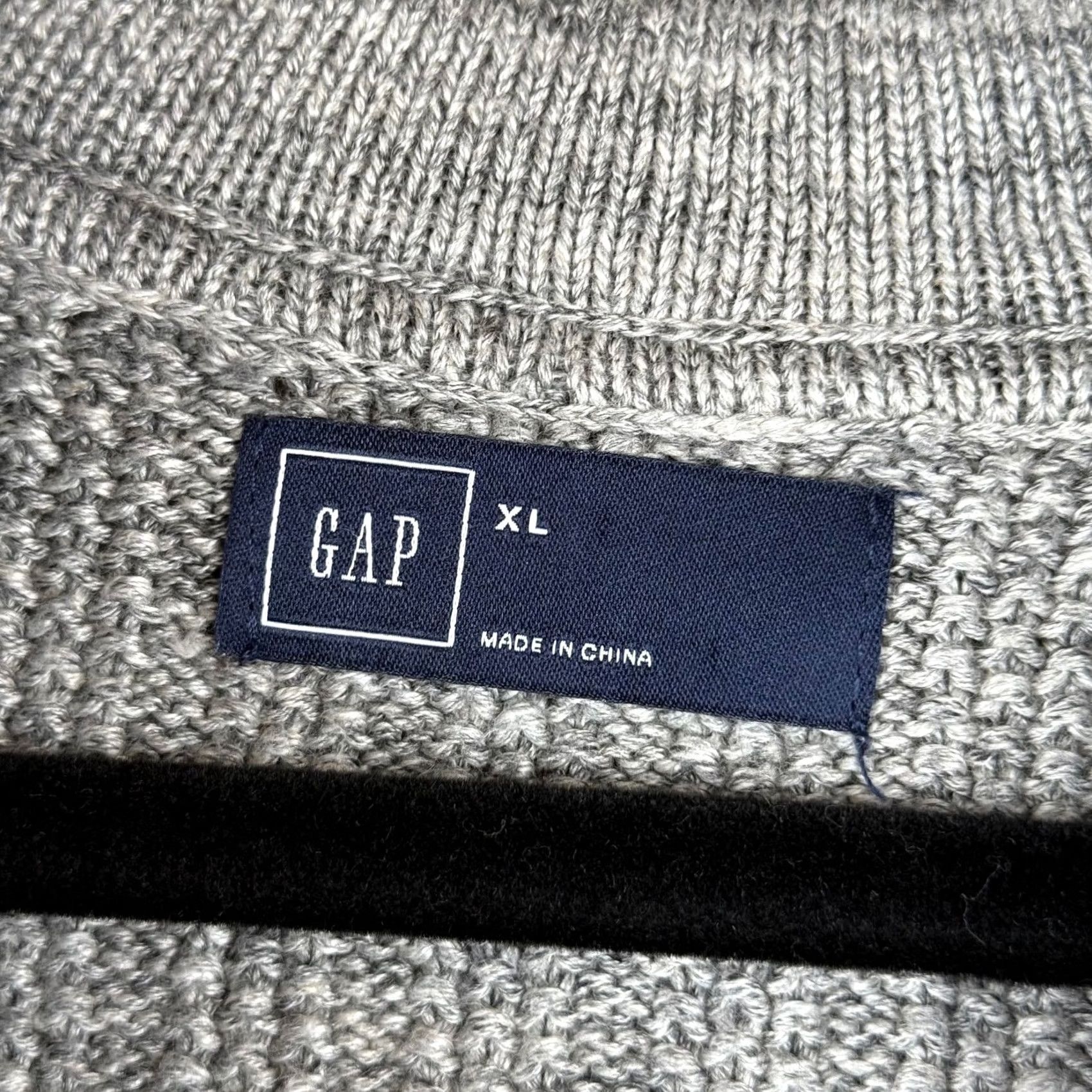 Gap GAP Unisex Gray Knit Full Zip Jacket - 100% Cotton - XL - Men - Cardigan - Pockets Size US XL / EU 56 / 4 - 3 Thumbnail