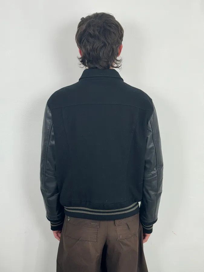 Levi's 2000s Levi’s Leather & Wool Teddy Black Bomber Jacket Size US M / EU 48-50 / 2 - 3 Thumbnail