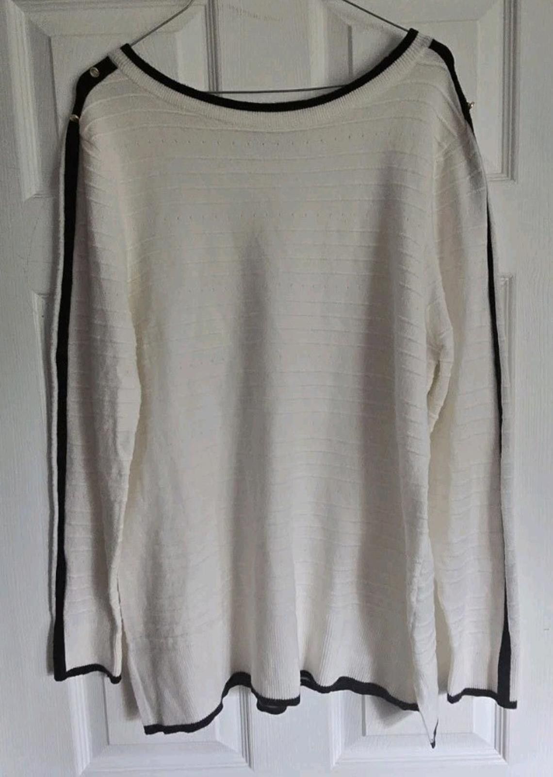 Other Liz Claiborne Womens Sweater Blouse Top Size Large L Cream Size L / US 10 / IT 46 - 3 Thumbnail