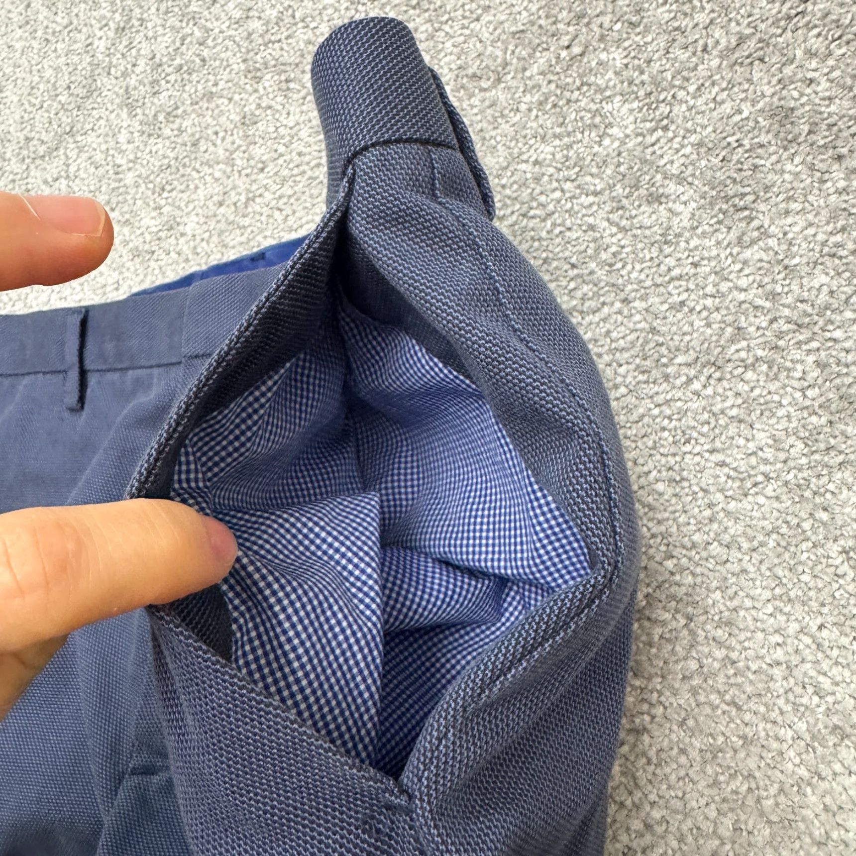 Banana Republic Banana Republic Non Iron Modern Slim Fit Dress Pants Mens 32x30 Navy Blue Work Size US 32 / EU 48 - 3 Thumbnail