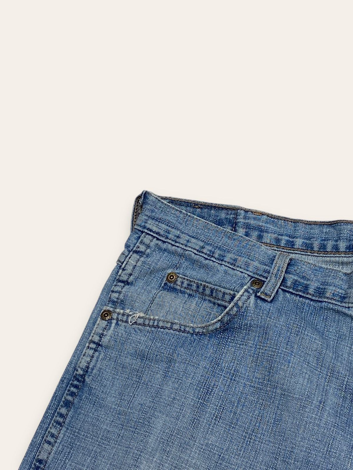 Jean Vintage WRANGLER Bootcut Light Blue Denim Jeans W35 L31 Size US 35 - 5 Thumbnail