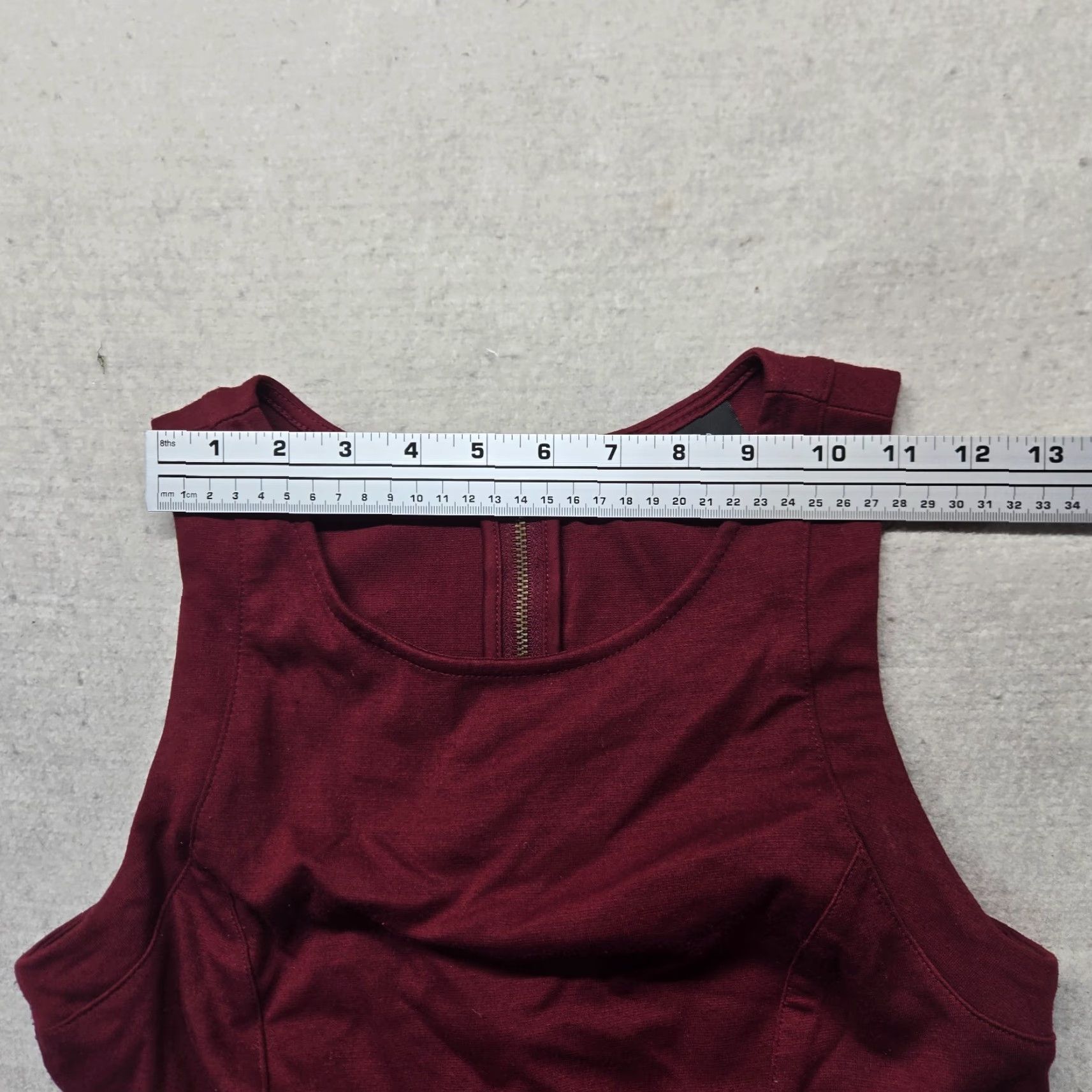 Mossimo VINTAGE Mossimo Red Fit & Flare Knit Dress Short Sleeve Knee Length Women's XS Size 26" / US 2 / IT 38 - 4 Thumbnail