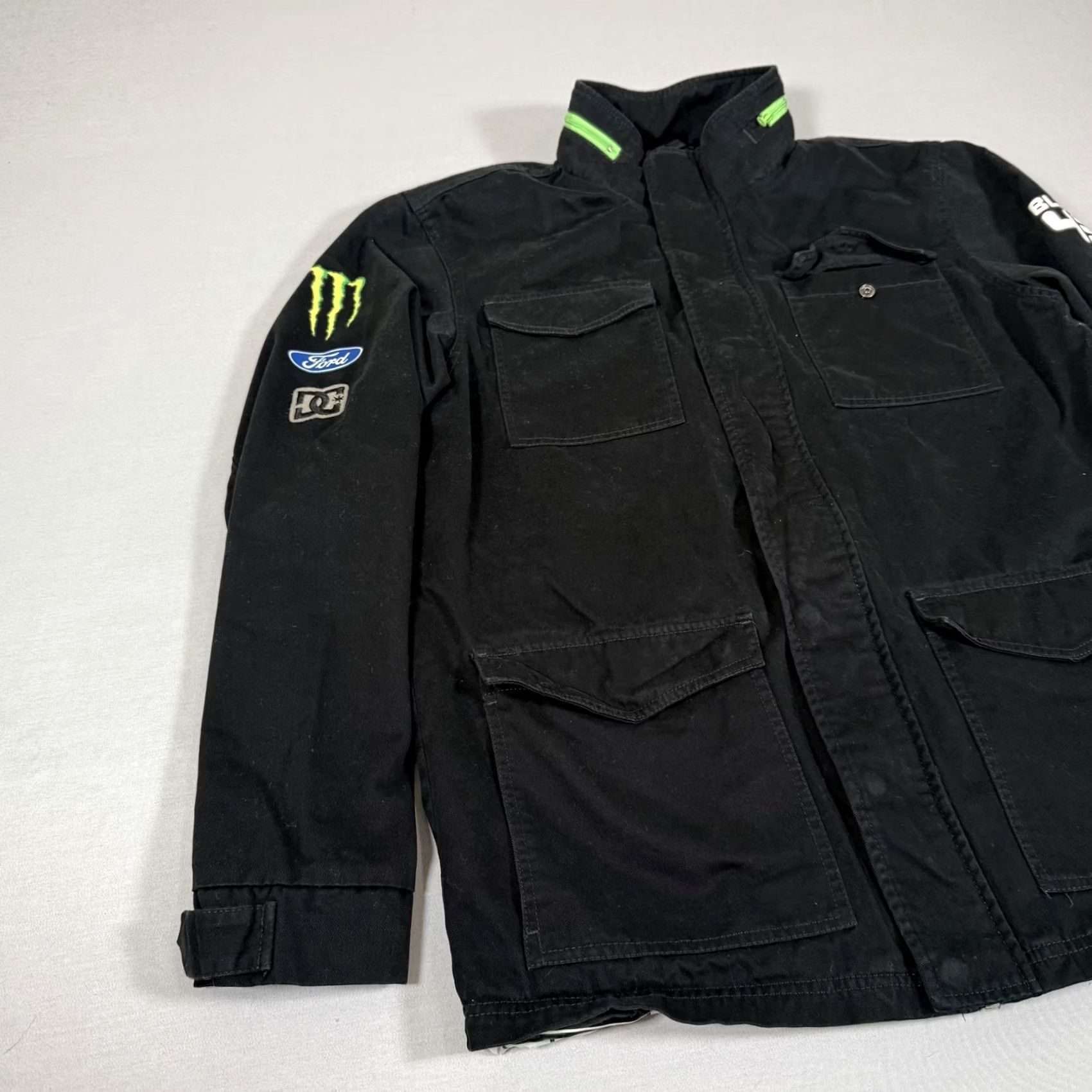 Vintage DC Jacket Mens Medium Black Ken Block Monster Energy Military Zip Up Skate Y2K Size US M / EU 48-50 / 2 - 4 Thumbnail