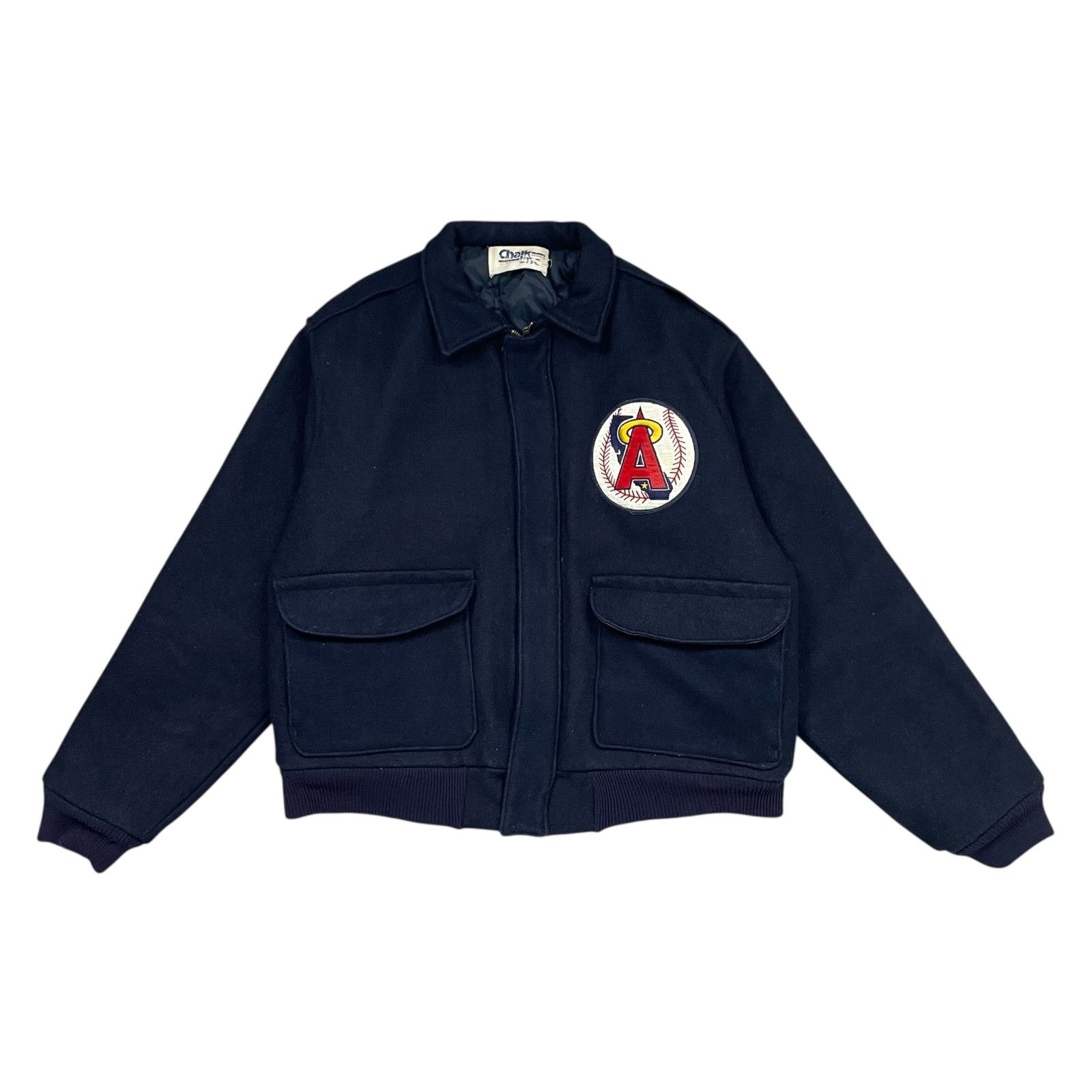 MLB VTG 90s CALIFORNIA ANGELS CHALK LINE WOOL VARSITY JACKET Size US L / EU 52-54 / 3 - 2 Thumbnail
