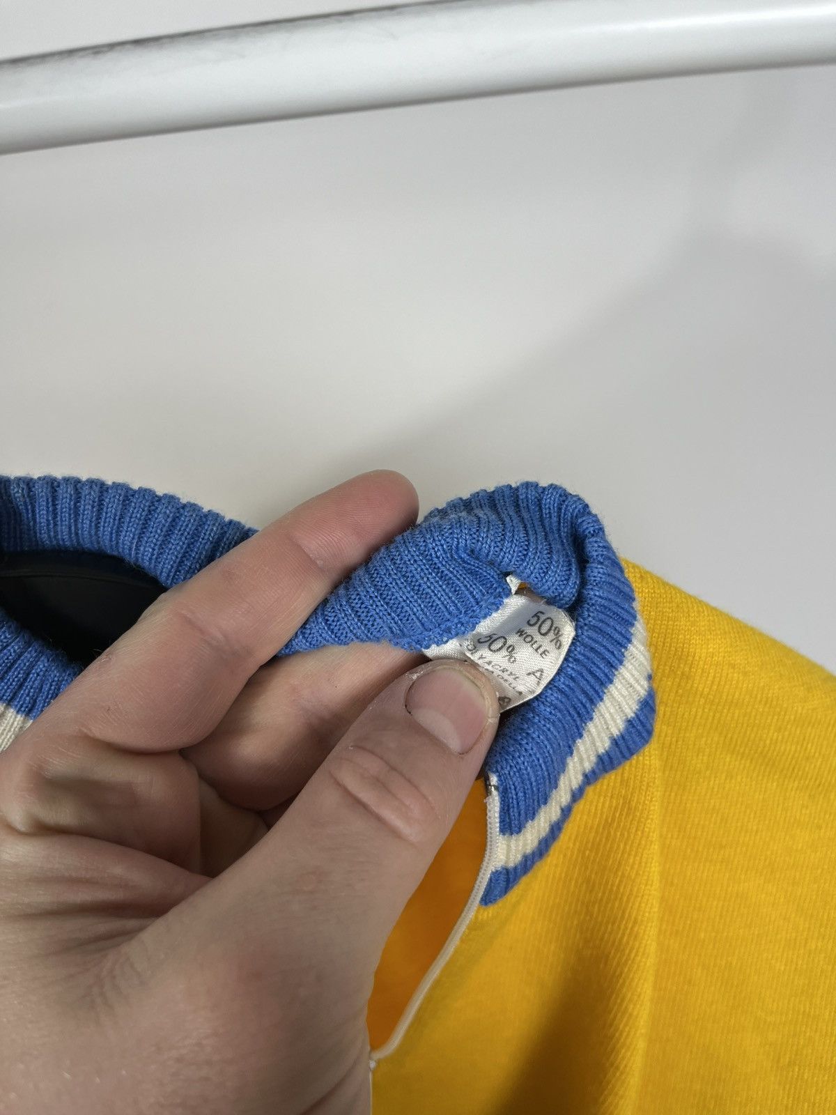 Other Vintage Flexpol Wool Cycling Jersey Yellow Blue Zip Size 48 Size US M / EU 48-50 / 2 - 11 Thumbnail