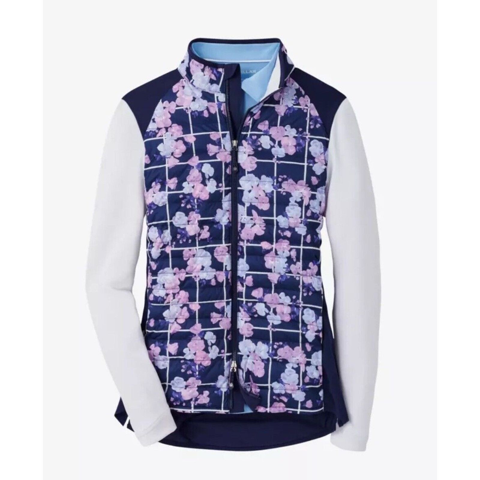 Peter Millar PETER MILLAR Women’s Navy Floral Hybrid Golf Jacket Medium Size M / US 6-8 / IT 42-44 - 1 Thumbnail