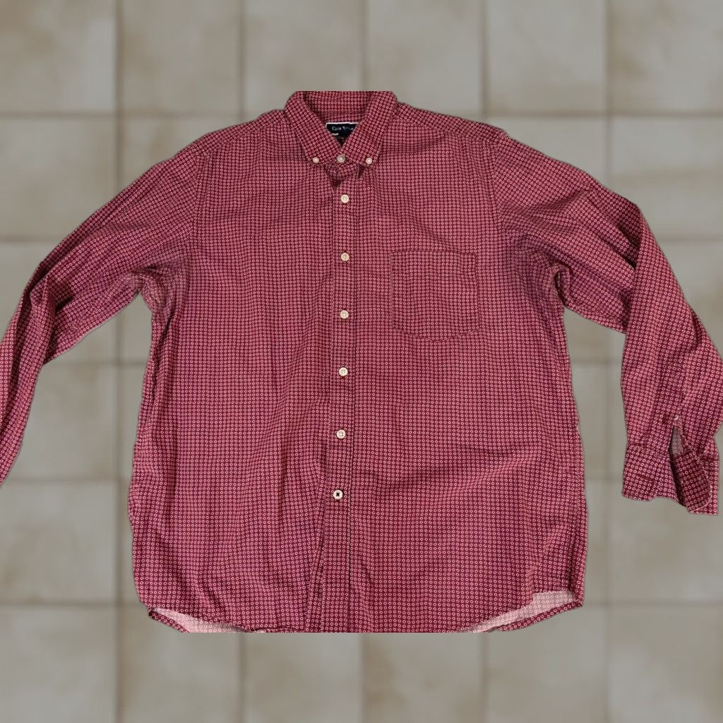 Club Room Club Room Mens Shirt Large Red Chest Pocket Dots Size US L / EU 52-54 / 3 - 1 Thumbnail