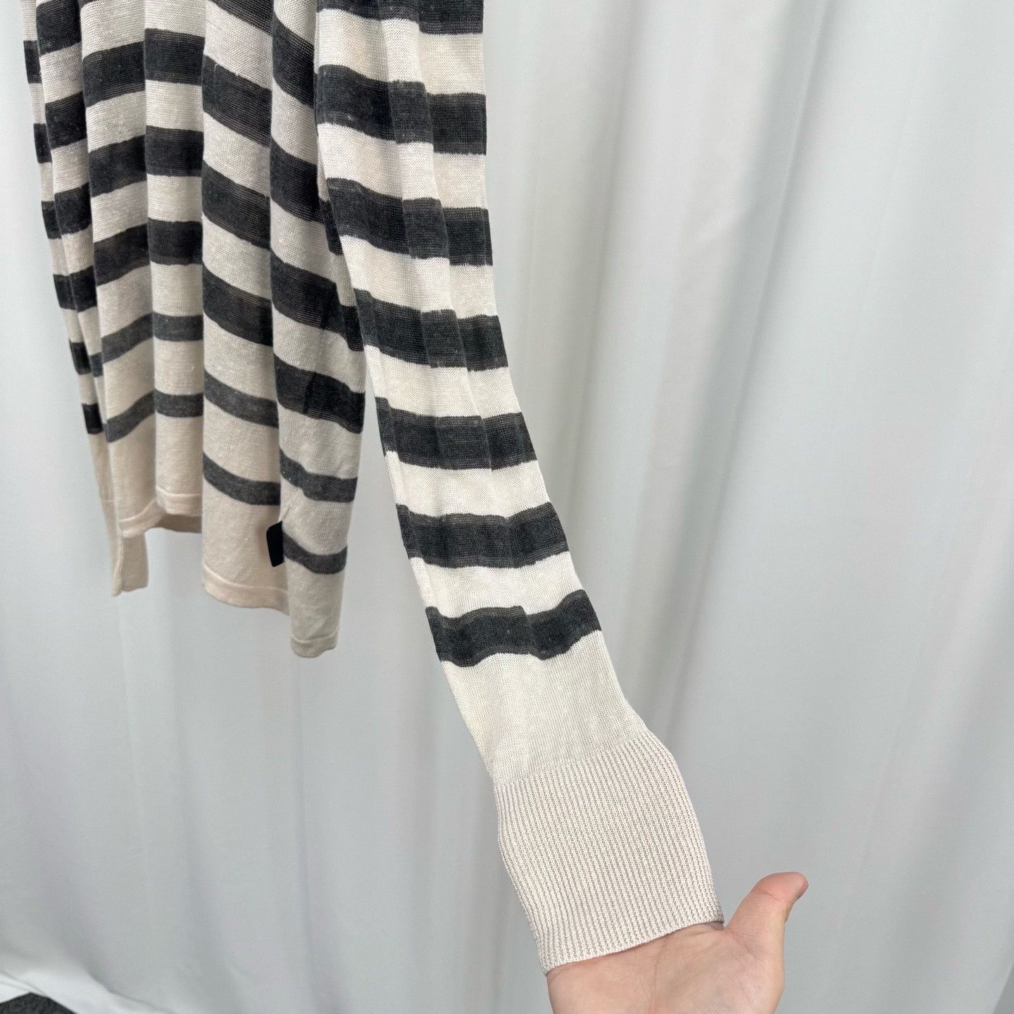 Burberry Burberry Stripe Linen Knit Long Sleeve Size US XL / EU 56 / 4 - 4 Thumbnail