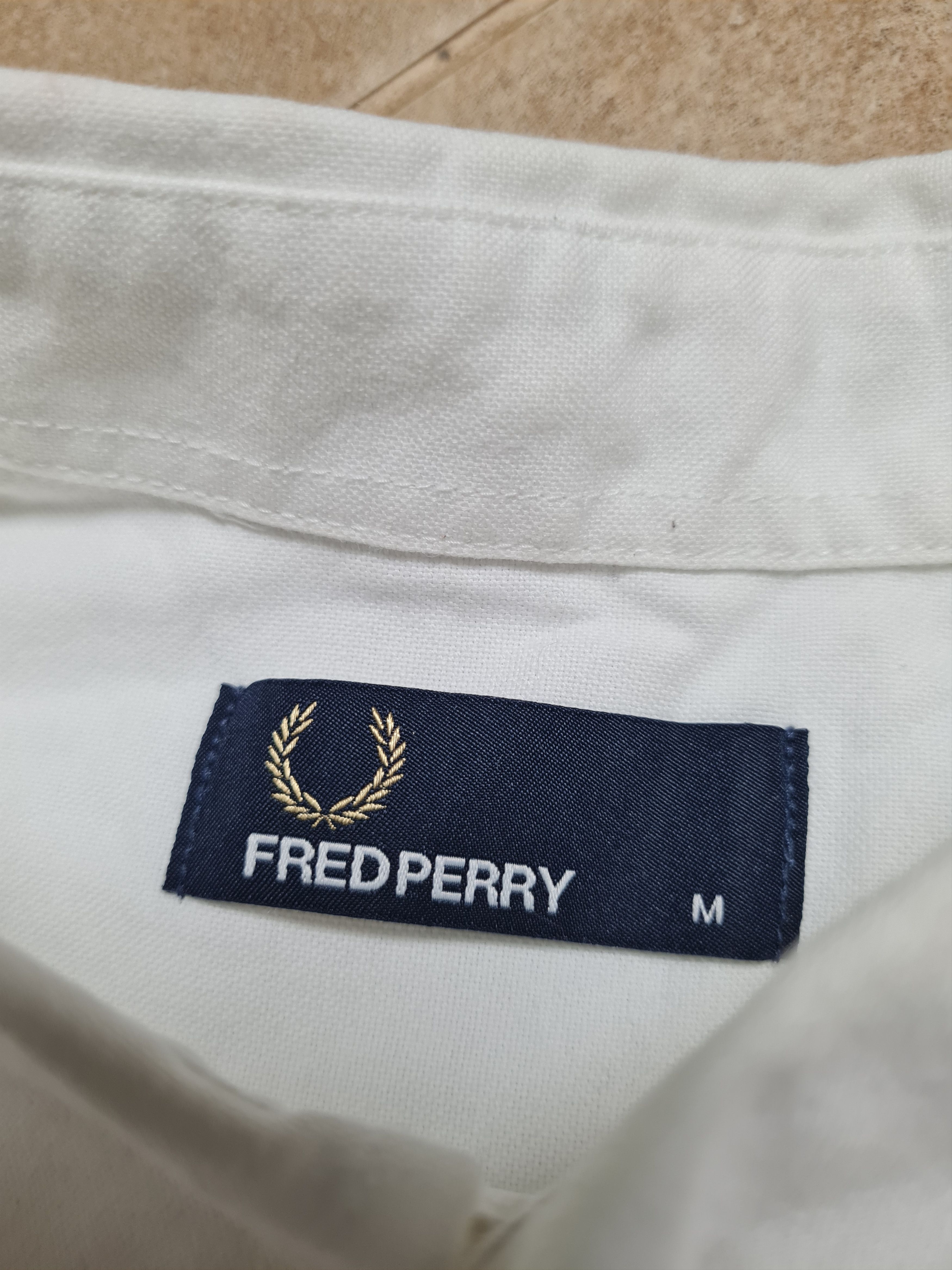 Fred Perry Fred Perry Oxford Shirt White Long Sleeve Cotton Button Down Size US M / EU 48-50 / 2 - 11 Thumbnail
