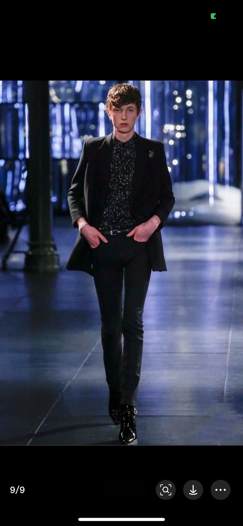 Saint Laurent Paris saint Laurent paris2015 FW Star Ink Splashing Shirt 2503-N Size US XXS / EU 40 - 6 Thumbnail
