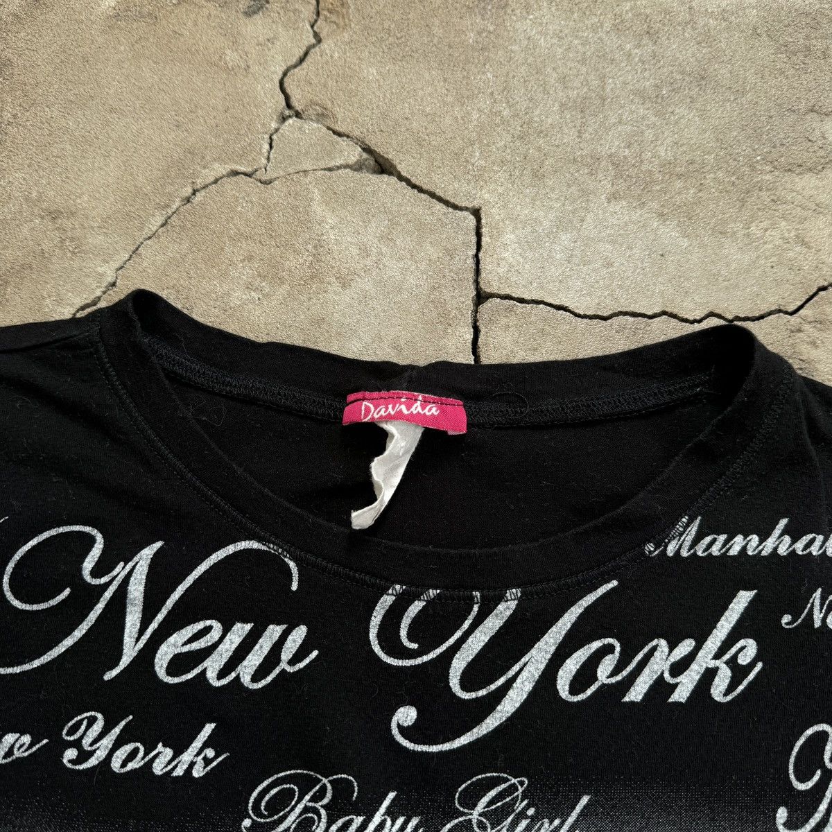 20471120 × Vintage Vintage Y2K David New York Printed T-Shirt Size S / US 4 / IT 40 - 4 Thumbnail