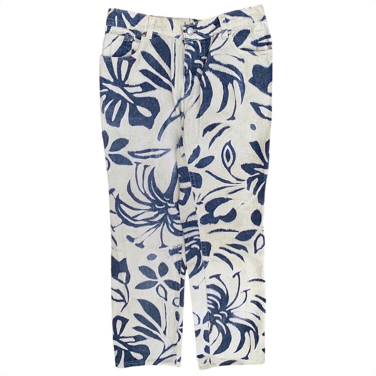 image of Just Cavalli x Roberto Cavalli Printed Pants in White/Blue, Men's (Size 30)