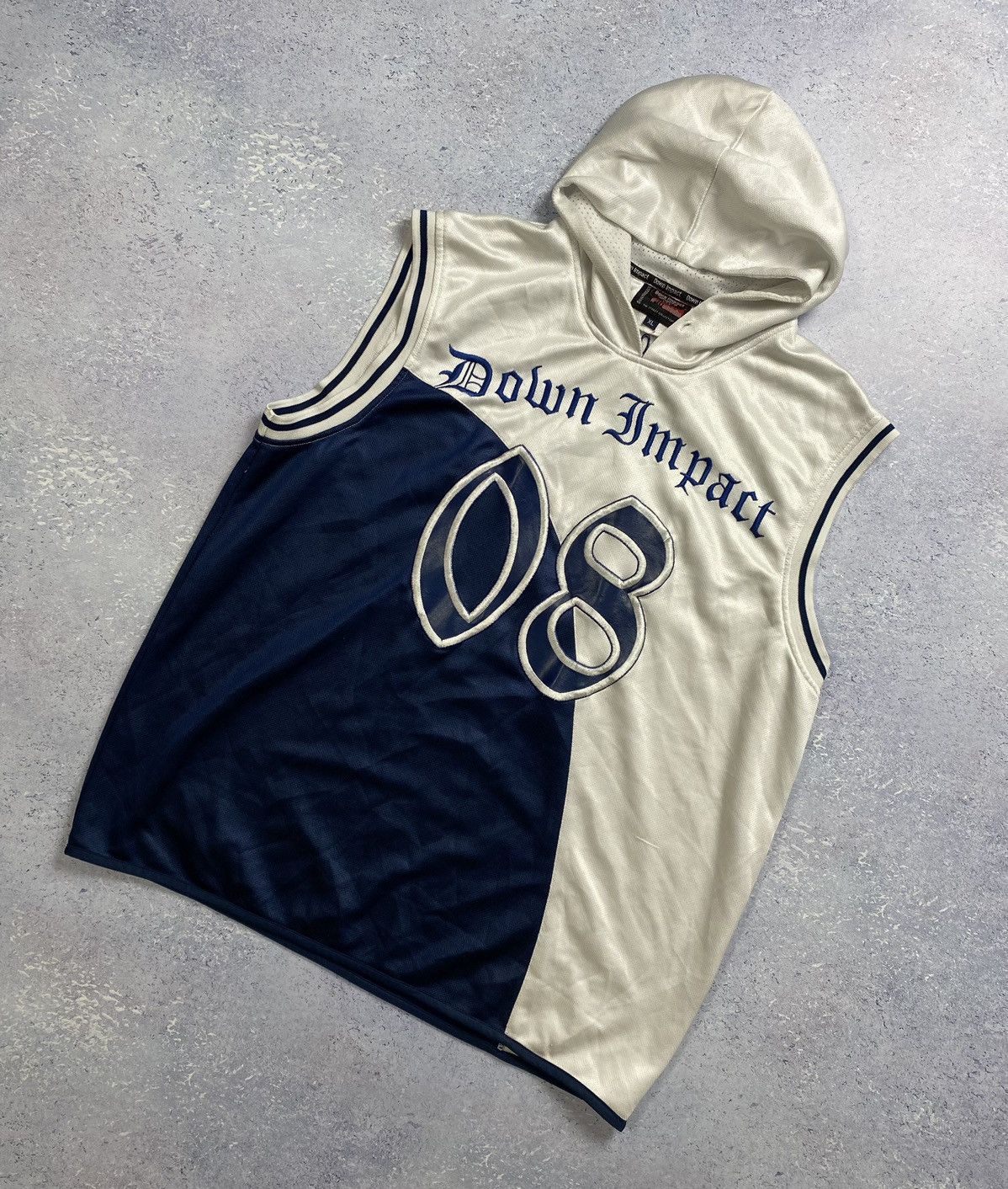 Japanese Brand × Vintage Vintage Down Impact #08 Y2K Drill Style Sleeveless Size US XL / EU 56 / 4 - 2 Thumbnail