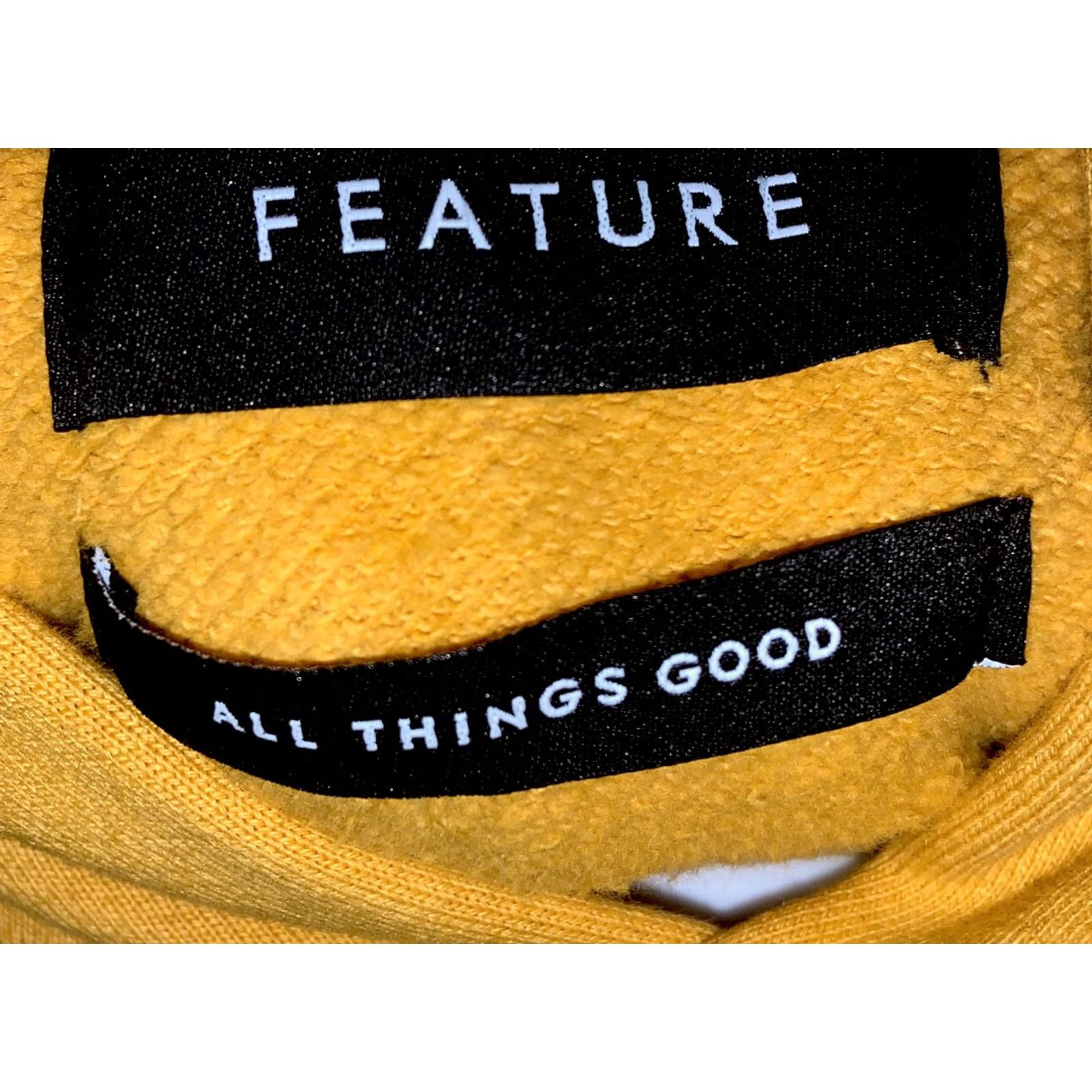 Feature Hoodie Men’s S Yellow Oversized Street Fashion Skate All Is Good, Men's — image 4 of 6