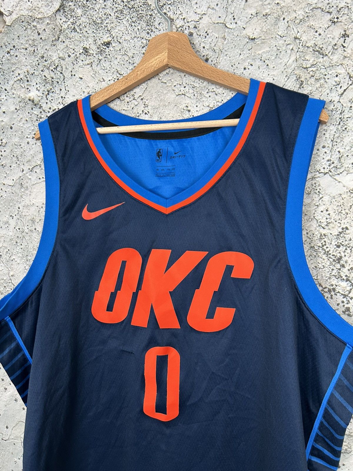 NBA Oklahoma City Thunder Westbrook Nike NBA Jersey Size US XXL / EU 58 / 5 - 4 Thumbnail