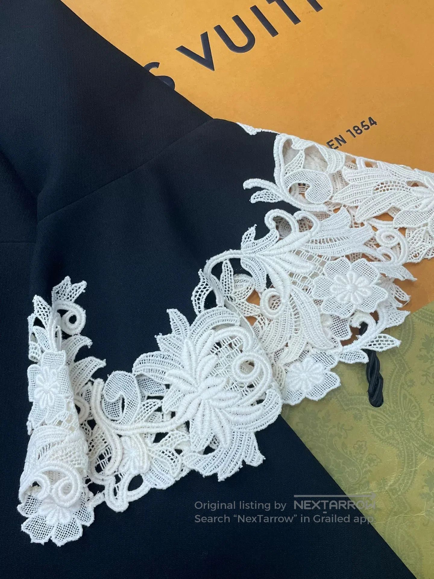 Valentino Valentino Black White Lace Dress. Size US 38 / EU 54 - 2 Thumbnail
