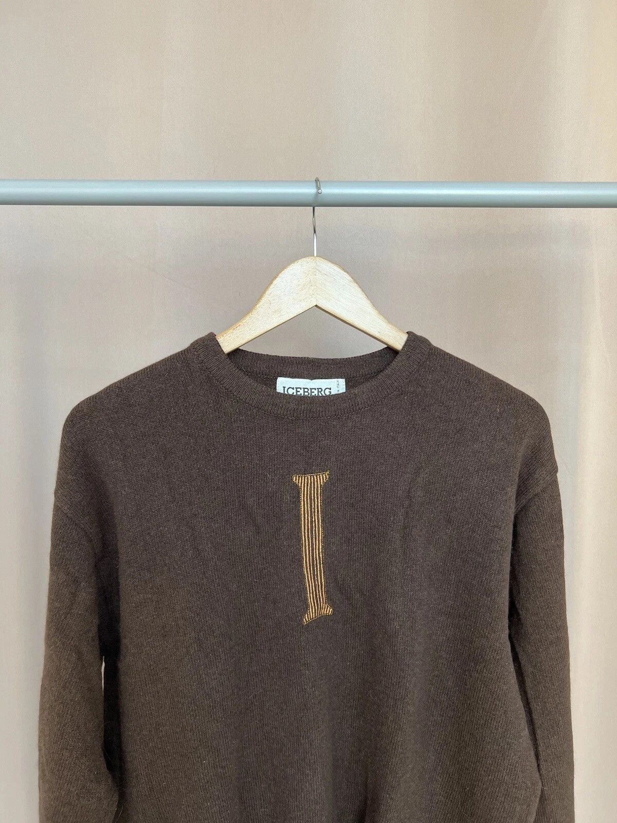 Iceberg Iceberg Embroidered Logo Wool Knit Sweater Mens Size M Size US M / EU 48-50 / 2 - 2 Thumbnail