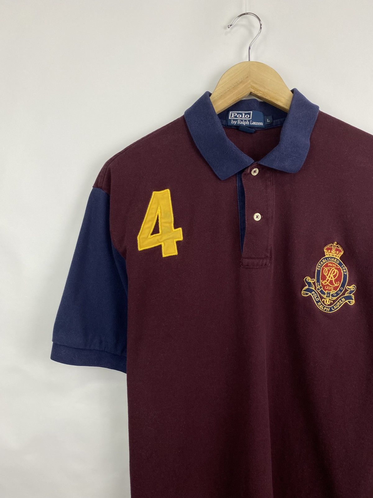 Polo Ralph Lauren 🇺🇸 Vintage 90s Polo Ralph Lauren Polo T-Shirt Rare Retro Size US L / EU 52-54 / 3 - 2 Thumbnail