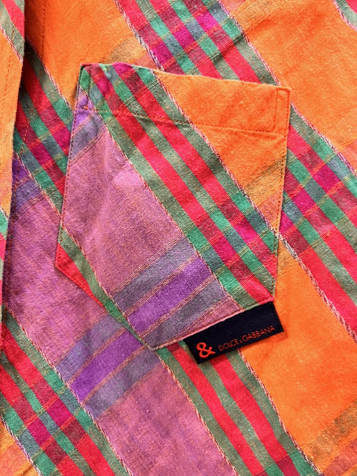 Designer × Dolce & Gabbana × Vintage Dolce & Gabbana multicoloured shirt luxury vintage Size L / US 10 / IT 46 - 4 Thumbnail