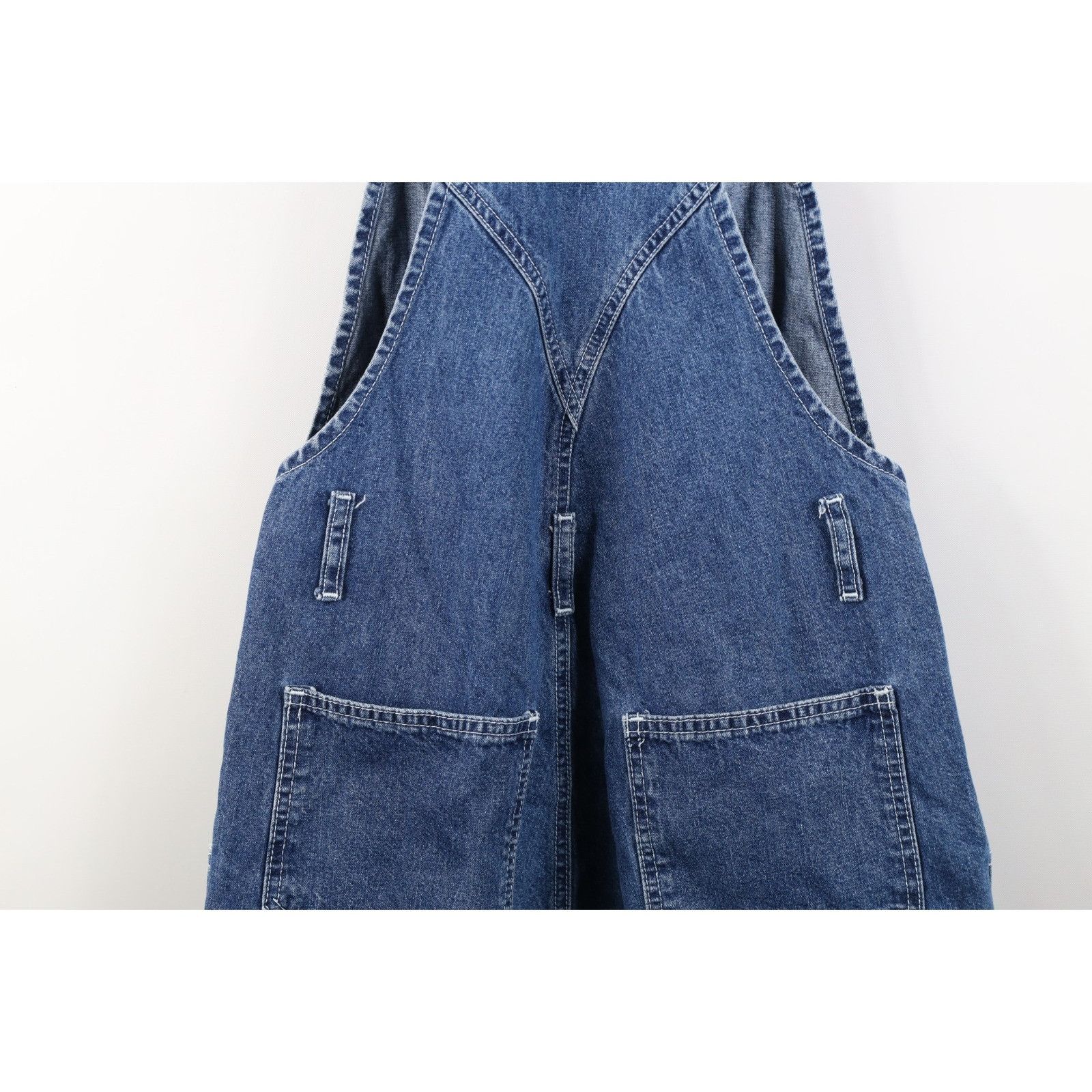 Vintage Vintage 90s Streetwear Faded Denim Jean Shortalls Overalls Size 28" / US 6 / IT 42 - 18 Thumbnail
