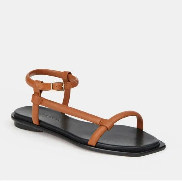 Lafayette 148 LAFAYETTE148 Copper Calfskin Leather City Sandals - US8.5 Size US 8.5 / IT 38.5 - 2 Thumbnail
