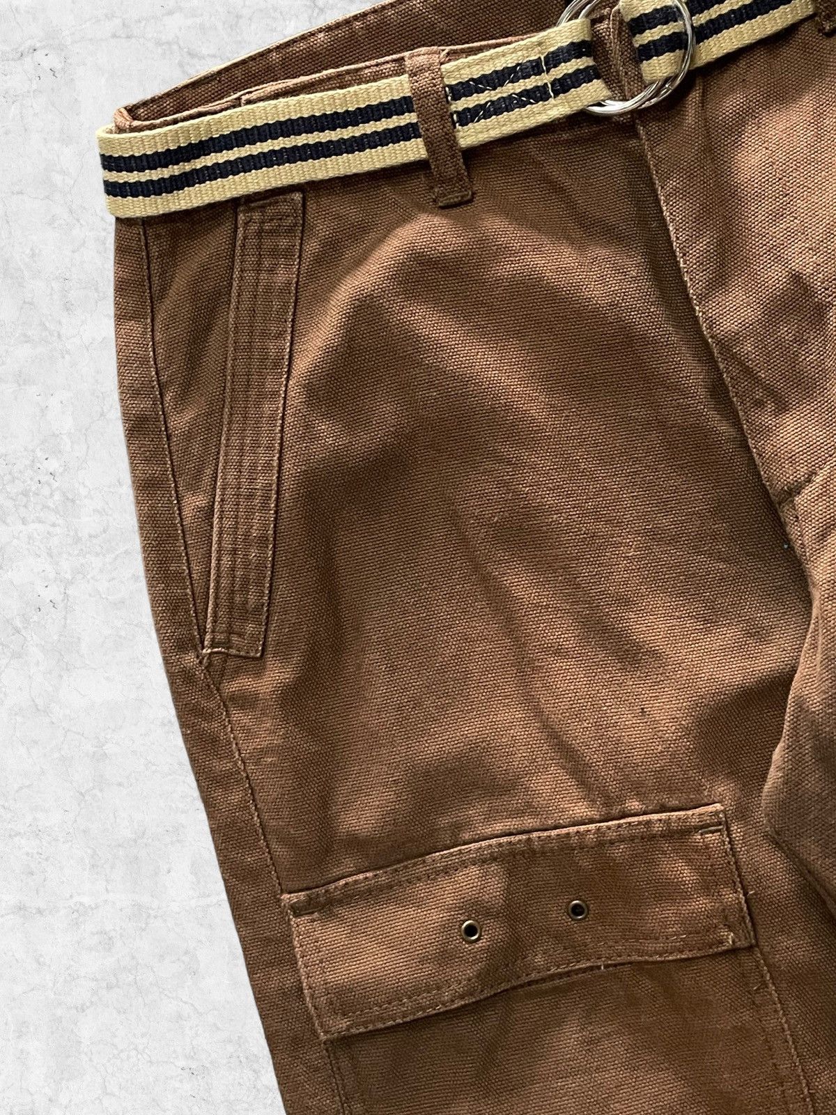 Vintage Amore Puro Multi Pocket Baggy Cargo Pants With Belt Size US 30 / EU 46 - 6 Thumbnail