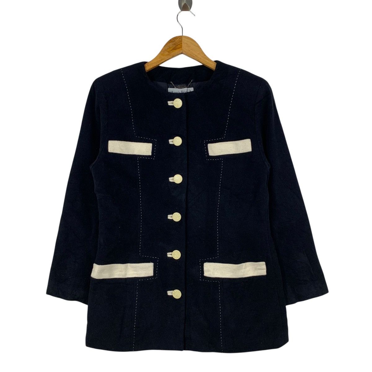Louis Feraud × Vintage Vintage LOUIS FERAUD Paris Designer Overcoat Jacket Size S / US 4 / IT 40 - 1 Thumbnail