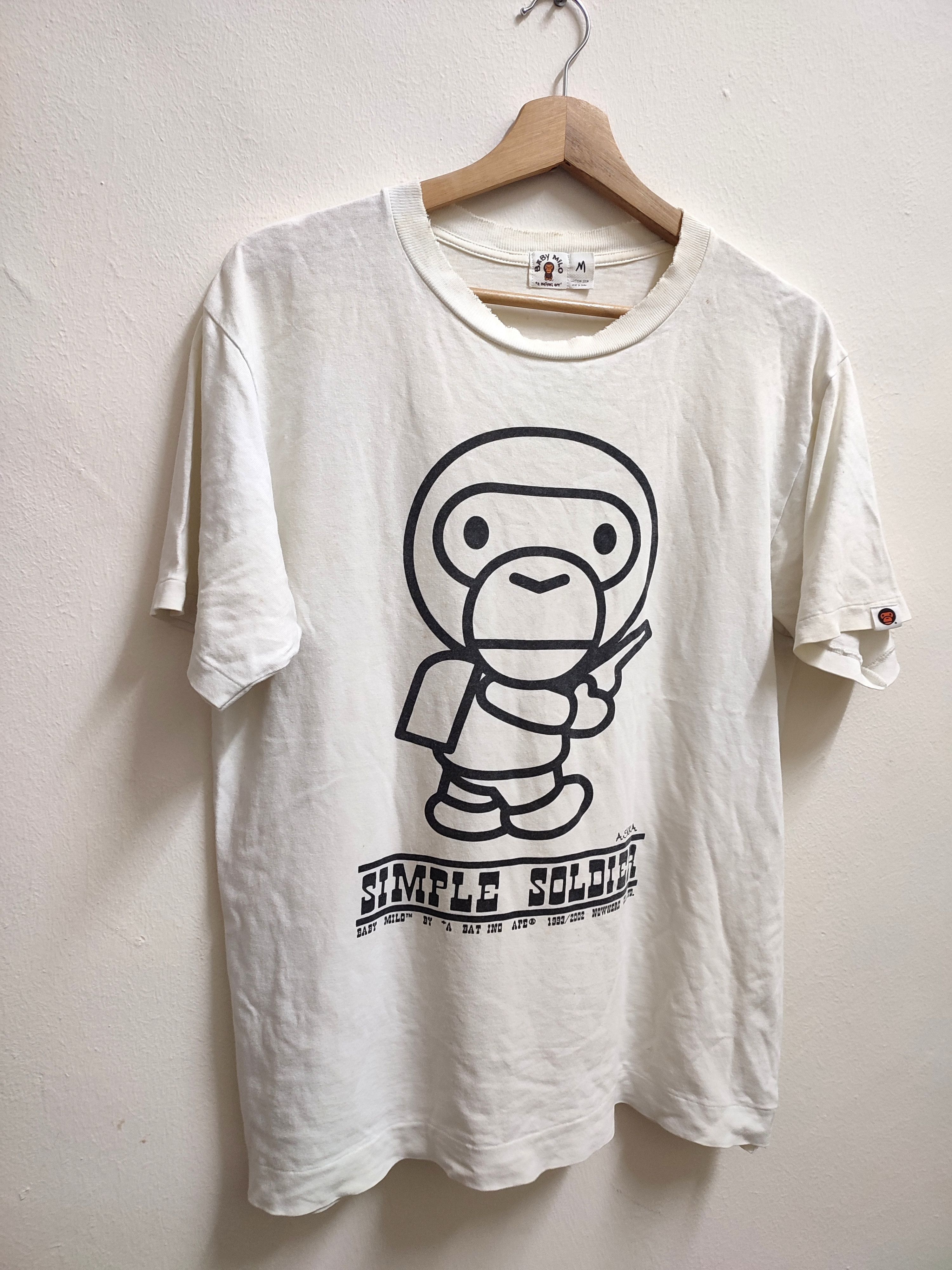 Bape 💥BAPE💥 Baby Milo Simple Soldier Tees Distressed Size US M / EU 48-50 / 2 - 2 Thumbnail