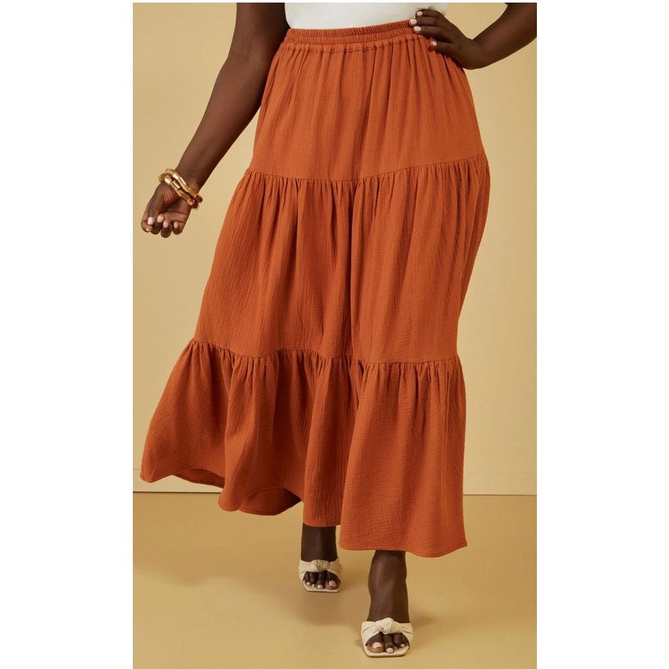 Other PLUS Size 30/32 5X Cotton Gauze Maxi Skirt & Top | 2-pc set Size 4XL / US 24-26 - 5 Thumbnail