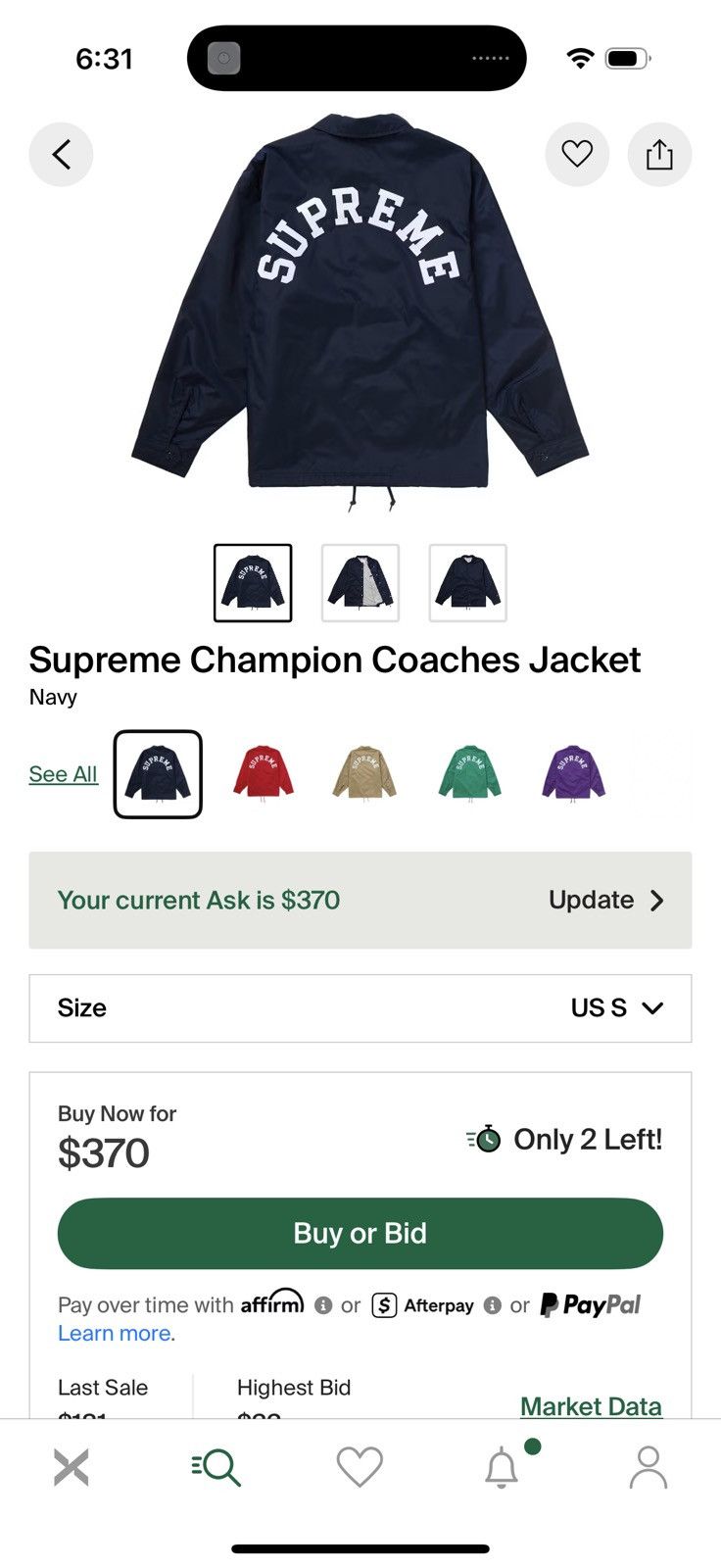 Supreme Supreme Champion Coaches Jacket Navy Size Small Size US S / EU 44-46 / 1 - 1 Thumbnail