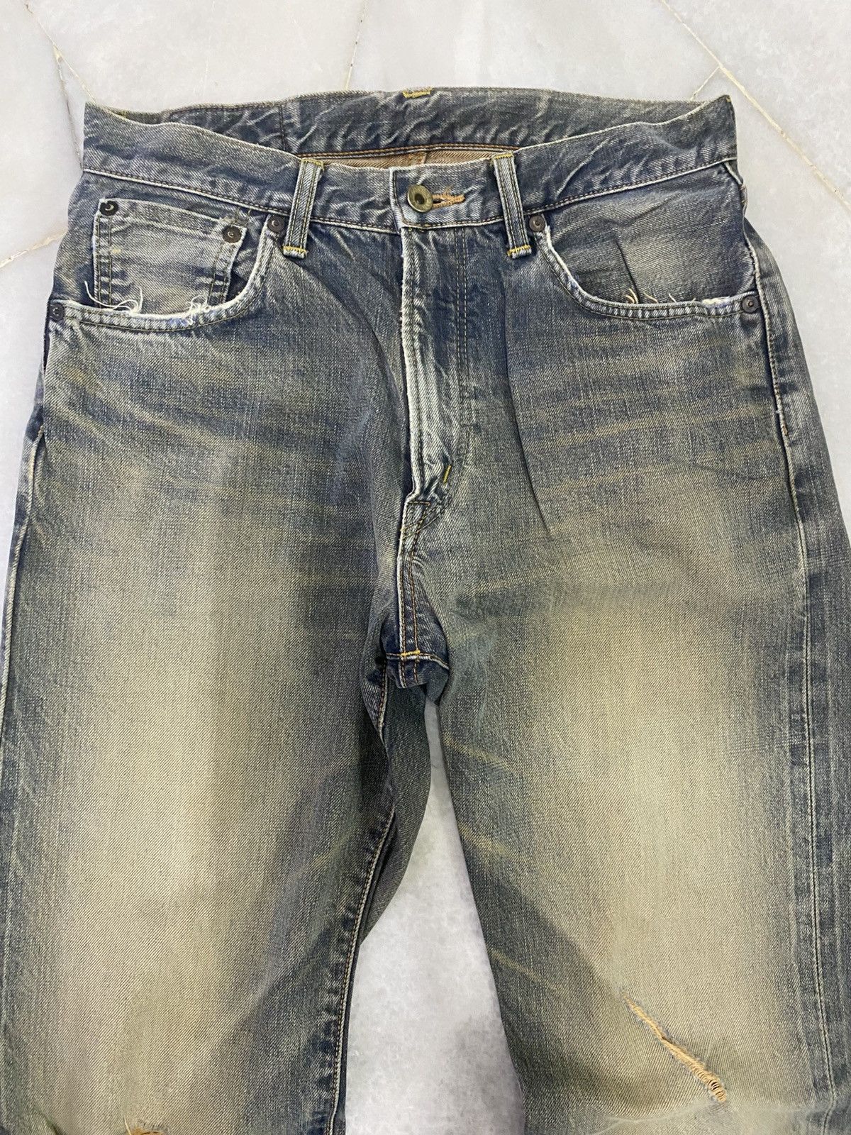 Edwin Size 29x32 Vintage Edwin 505x Distressed Denim Jeans Size US 29 - 4 Thumbnail