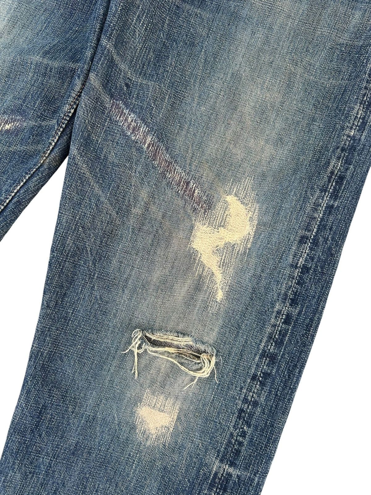 Kapital Vintage Japanese Brand Selvedge Distressed Repair Denim Jean Size US 33 - 2 Thumbnail